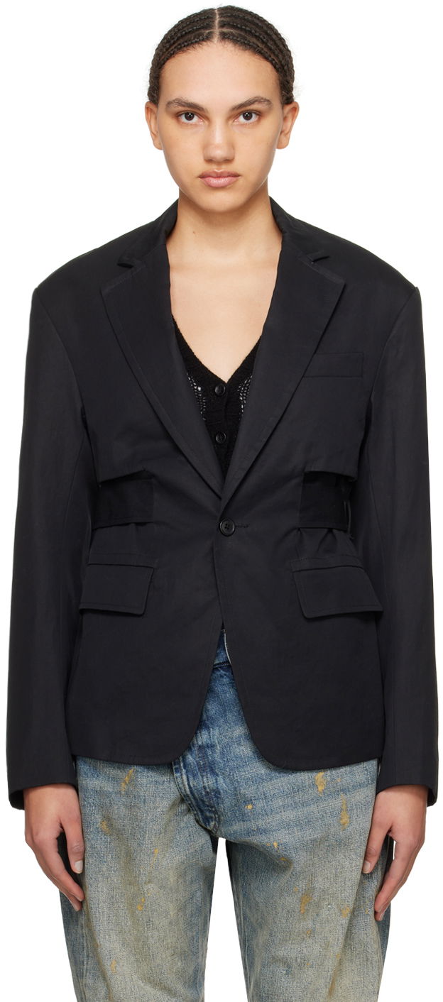 Bunda R13 R13 Oversized Blazer Čierna | R13WR244-R319B, 0