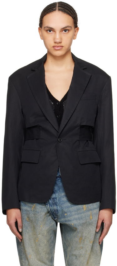 Bunda R13 R13 Oversized Blazer Čierna | R13WR244-R319B, 0