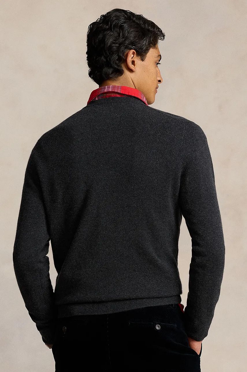 Sveter Polo by Ralph Lauren Dog-print Cashmere Sweater Šedá | 710949282, 1