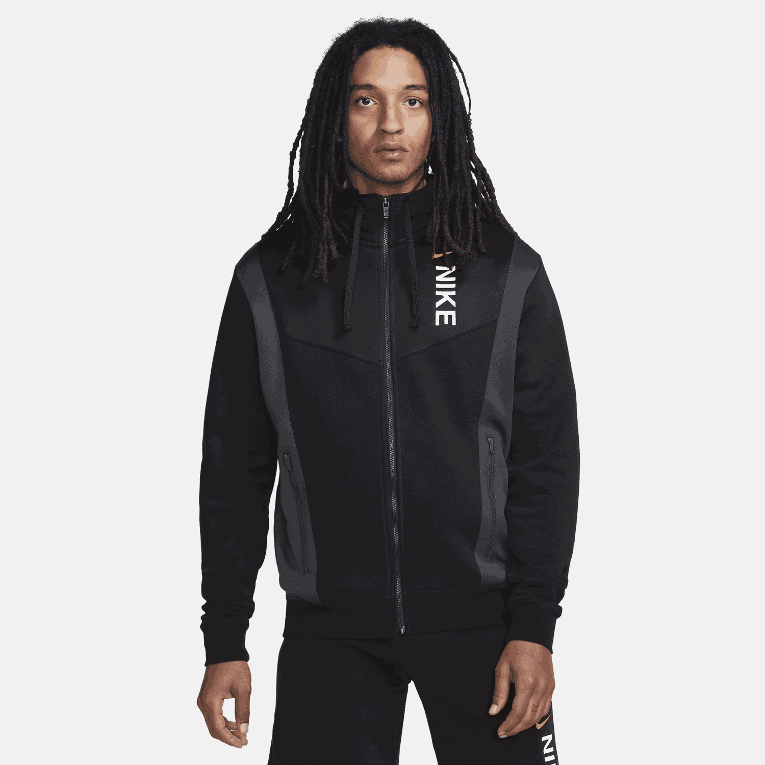 Mikina Nike Sportswear Hybrid Full-Zip Fleece Hoodie Čierna | FB1431-010, 0