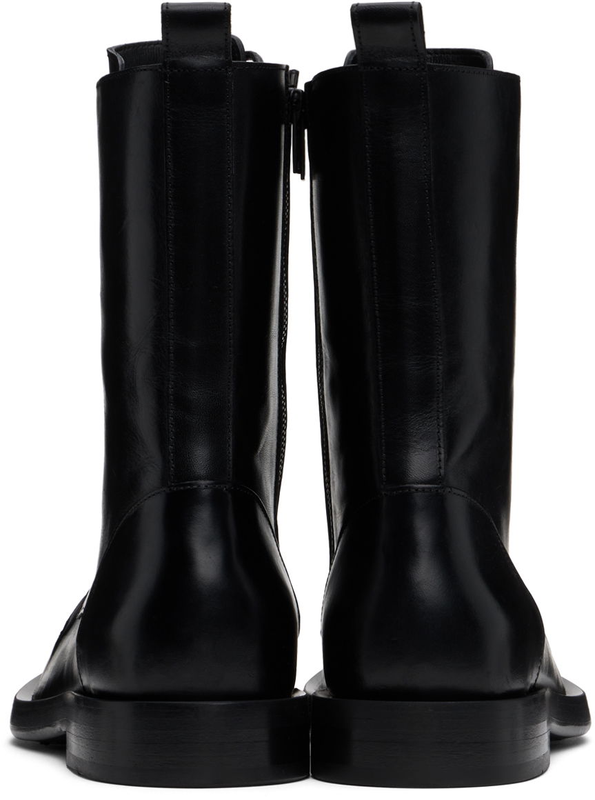 Ann Demeulemeester Gillian Pintuck Combat Boots