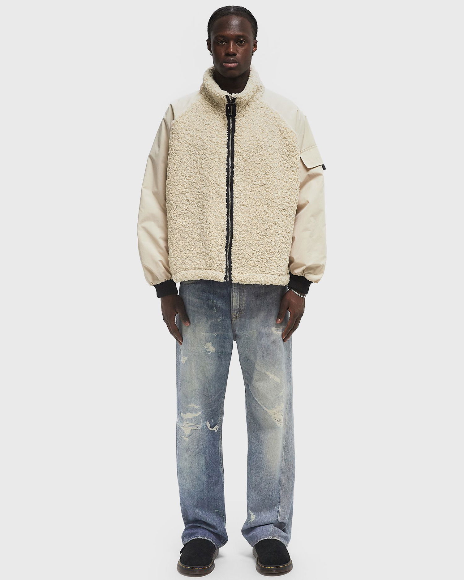 Bunda JW Anderson JW Anderson Color Block Track Top Fleece Jacket Béžová | JK0372-PG1736-132, 1