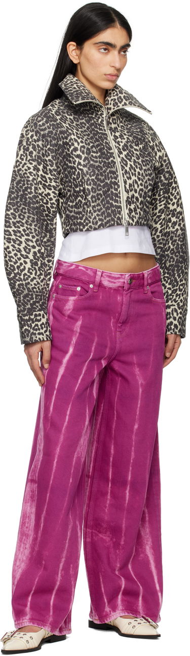 Džínsy GANNI GANNI Overdyed Heavy Denim Marri Jeans Fialová | J1671, 3