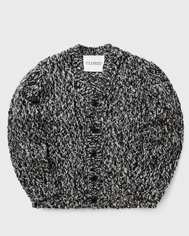 Sveter CLOSED Black & White Speckled Button-Up Cardigan Čierna | C86758-94A-22-100, 0