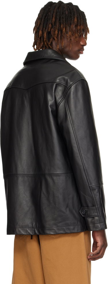 Kabáty Maison Margiela MM6 Maison Margiela Sports Leather Jacket Čierna | SH0AM0045 M07005, 2