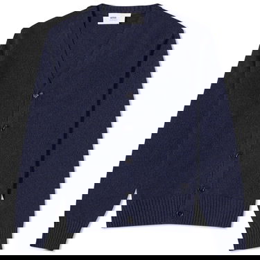 Sveter AMI Tonal Heart Cashmere Cardigan Navy | HKC127-005-430, 0