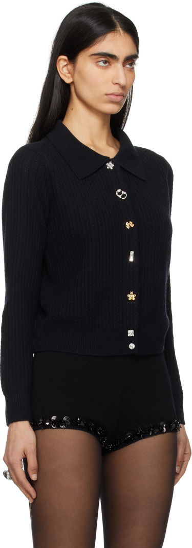 Sveter Marc Jacobs Marc Jacobs Cable Knit Charm Cardigan Čierna | 2S5RTP005K04, 1
