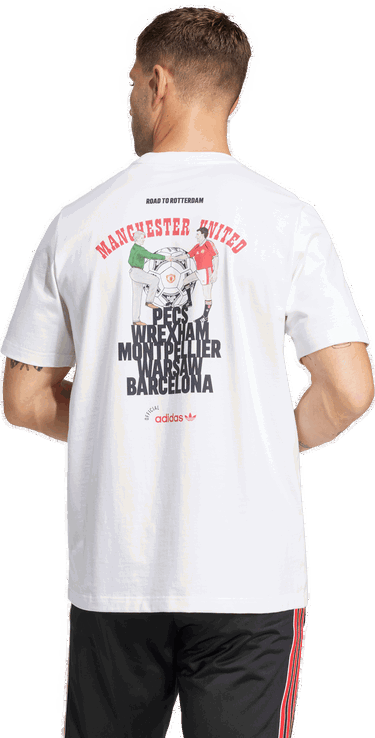 Tričko adidas Performance Manchester United '91 T-Shirt Biela | JC9389, 1
