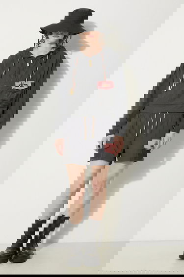 Vetrovka Columbia Painted Peak Transitional Cropped Oversize Anorak Hoodie with Mesh Pockets Čierna | 2072211, 1