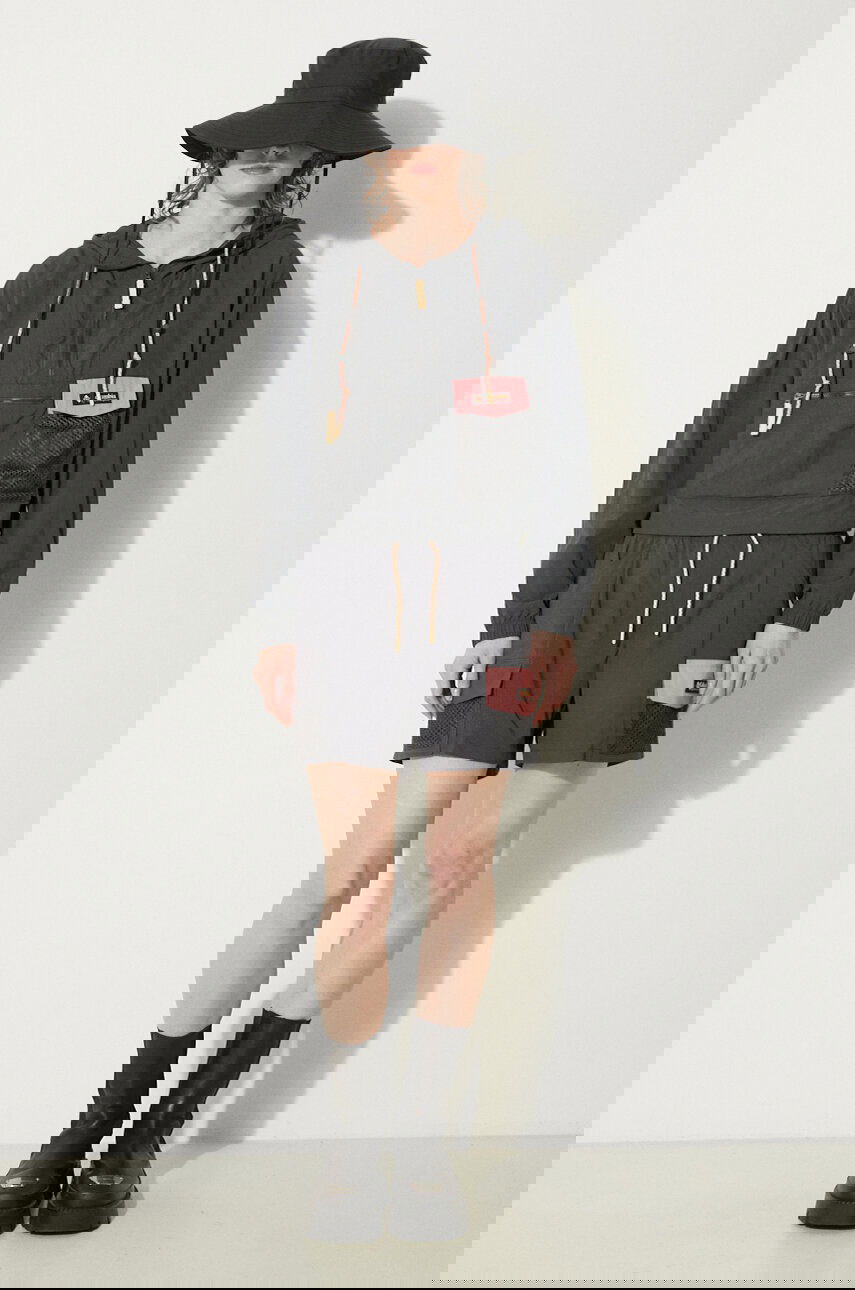 Vetrovka Columbia Painted Peak Transitional Cropped Oversize Anorak Hoodie with Mesh Pockets Čierna | 2072211, 1