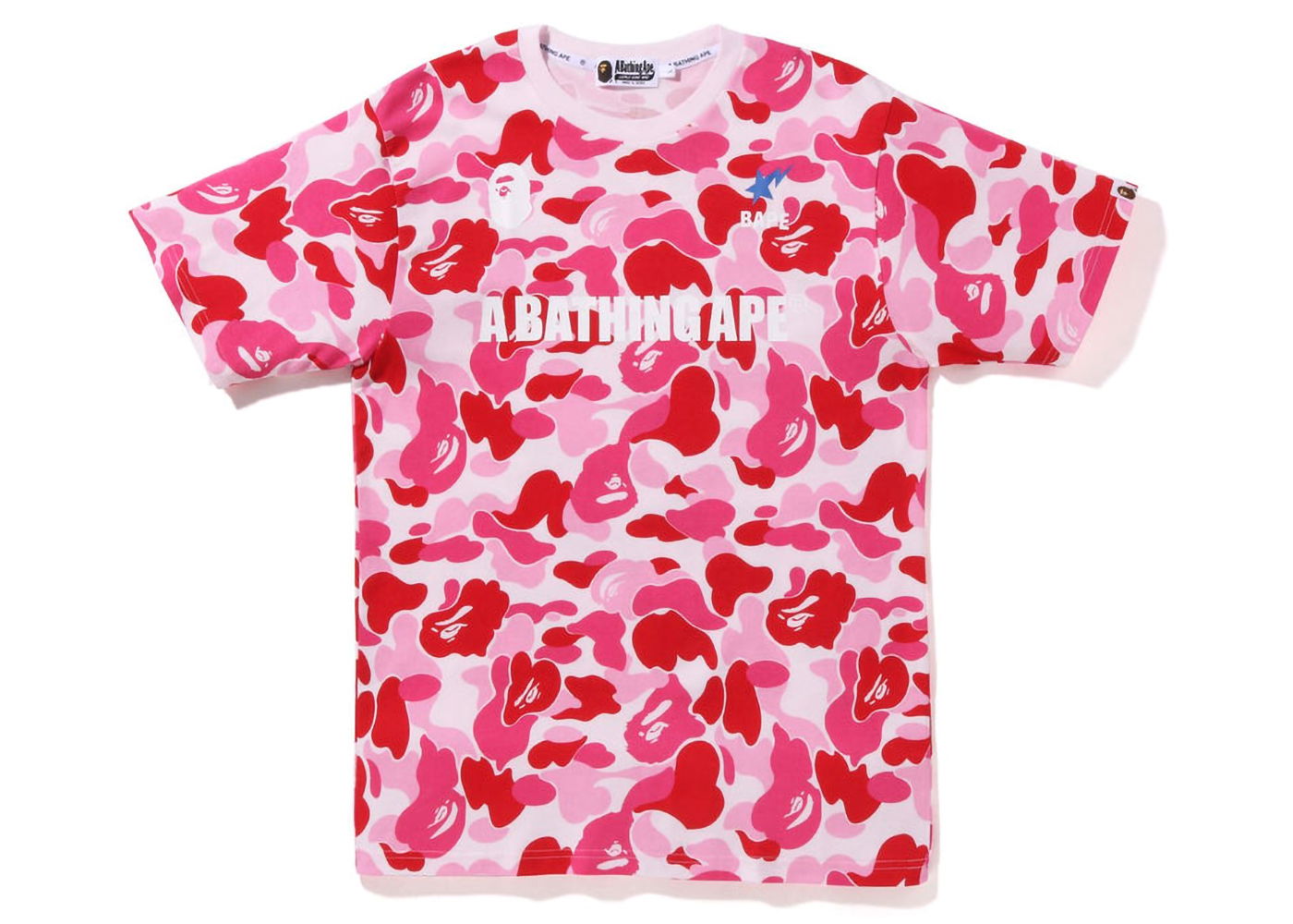 Tričko BAPE Big ABC Camo A Bathing Ape Tee Ružová | 1I80-109-011, 0