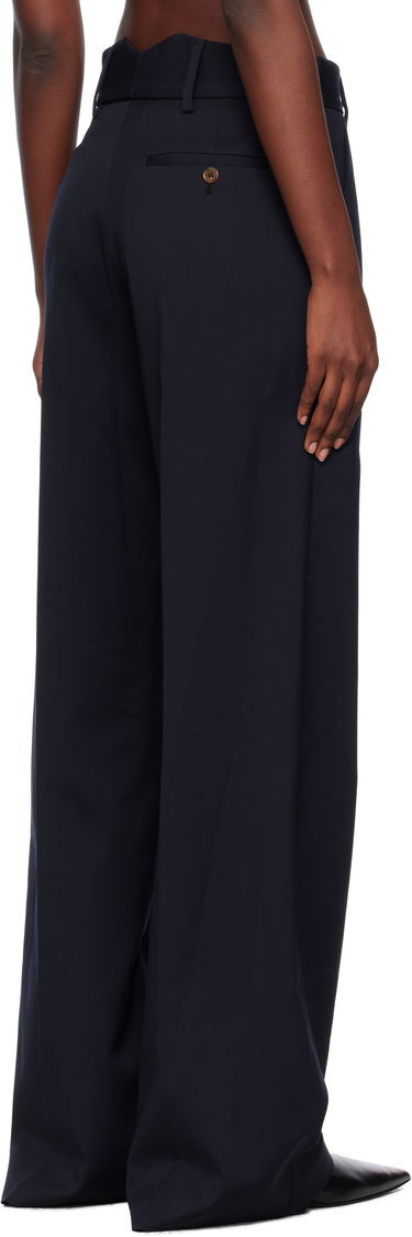 Nohavice Vivienne Westwood Vivienne Westwood Lauren Wide-Leg Trousers Navy | 1F01000Z-W018V-, 2