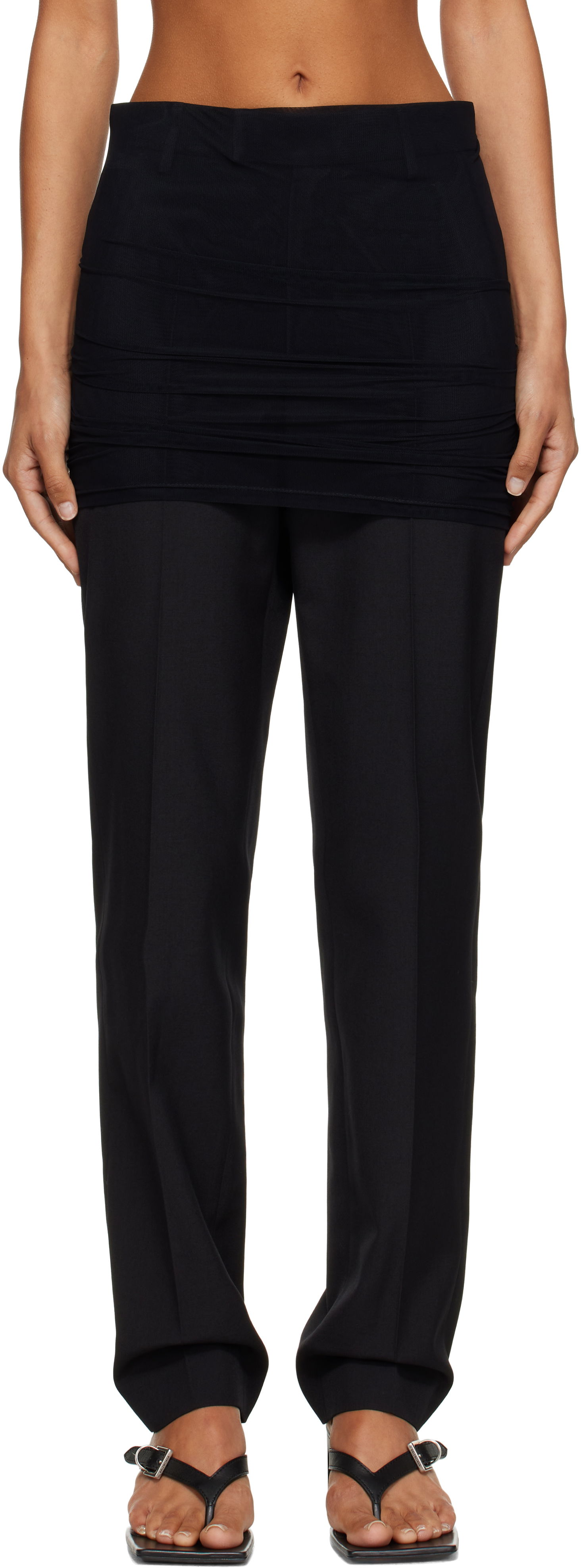 Nohavice Maison Margiela MM6 Maison Margiela Light Wool Blend Trousers Čierna | S62KB0248 M35436, 0