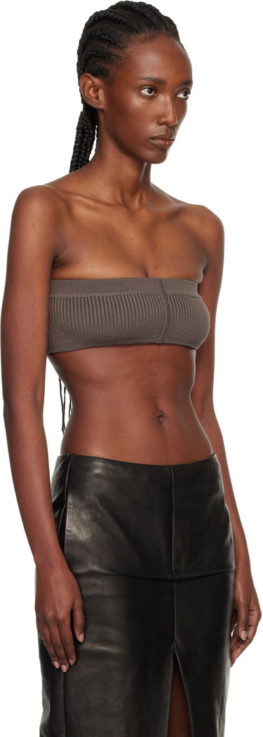 Crop Top Rick Owens Rick Owens Concordians Slim Bandeau Top Šedá | RO02E4673 KWVMH, 1