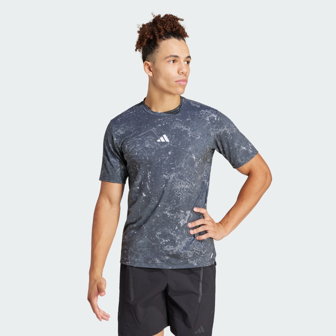Tričko adidas Performance Power Workout Tee Šedá | IK9685, 0