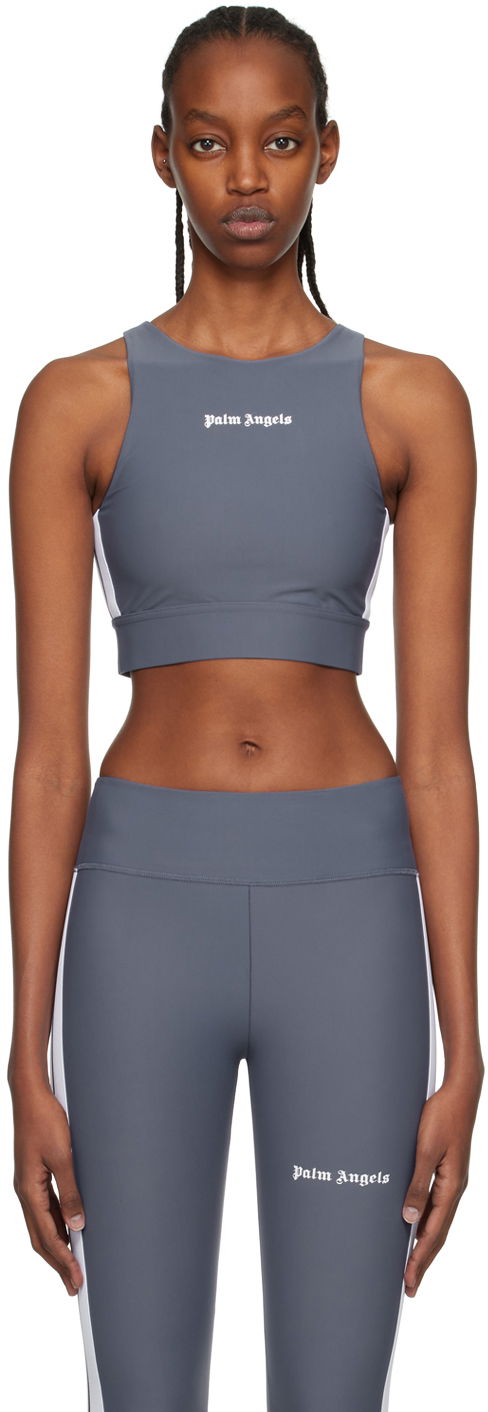 Tielko Palm Angels Palm Angels Stripe Sports Bra Šedá | PWVO001C99FAB0020701, 0