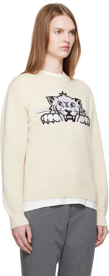 Sveter KENZO Kenzo Paris 'KENZO Happy Tiger' Sweater Béžová | FF62PU7233LI, 1