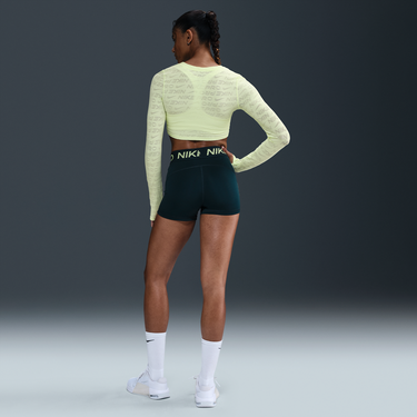 Crop Top Nike Pro Training Shorts with Mesh Panels Žltá | HJ1172-478, 2