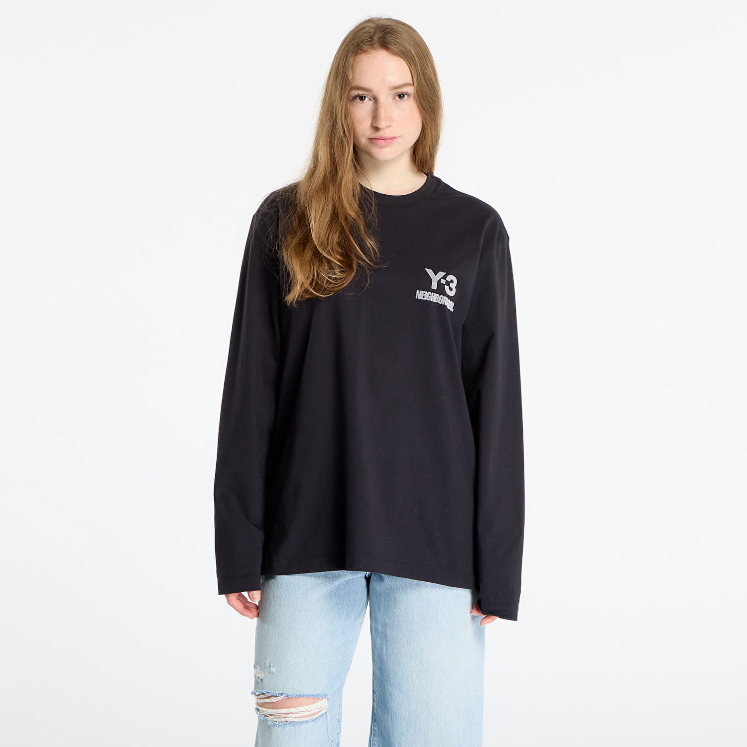 Tričko Y-3 Y-3 x Neighborhood Logo Long Sleeve Tee Čierna | JW7001, 0