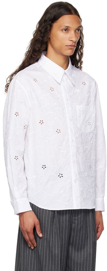 Košeľa Simone Rocha Simone Rocha Classic Fit Embroidered Shirt Biela | 5281 1023, 1