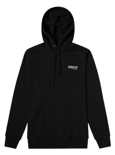 Mikina Balenciaga Political Campaign Logo Popover Hoody Čierna | 600583-TKVI9-1070