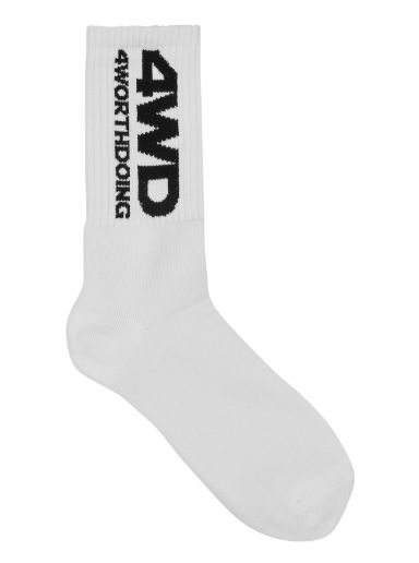 Ponožky 4 WORTH DOING Logo Socks Biela | 4WDLOGOSOCKS WHITE