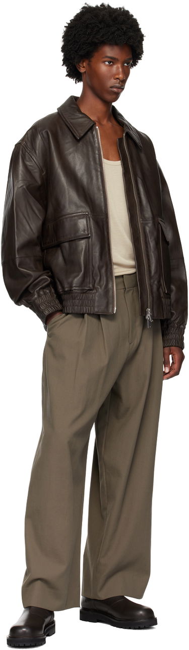 Nohavice Studio Nicholson Studio Nicholson Line Pleated Trousers Zelené | LINE SNM - 1185, 3