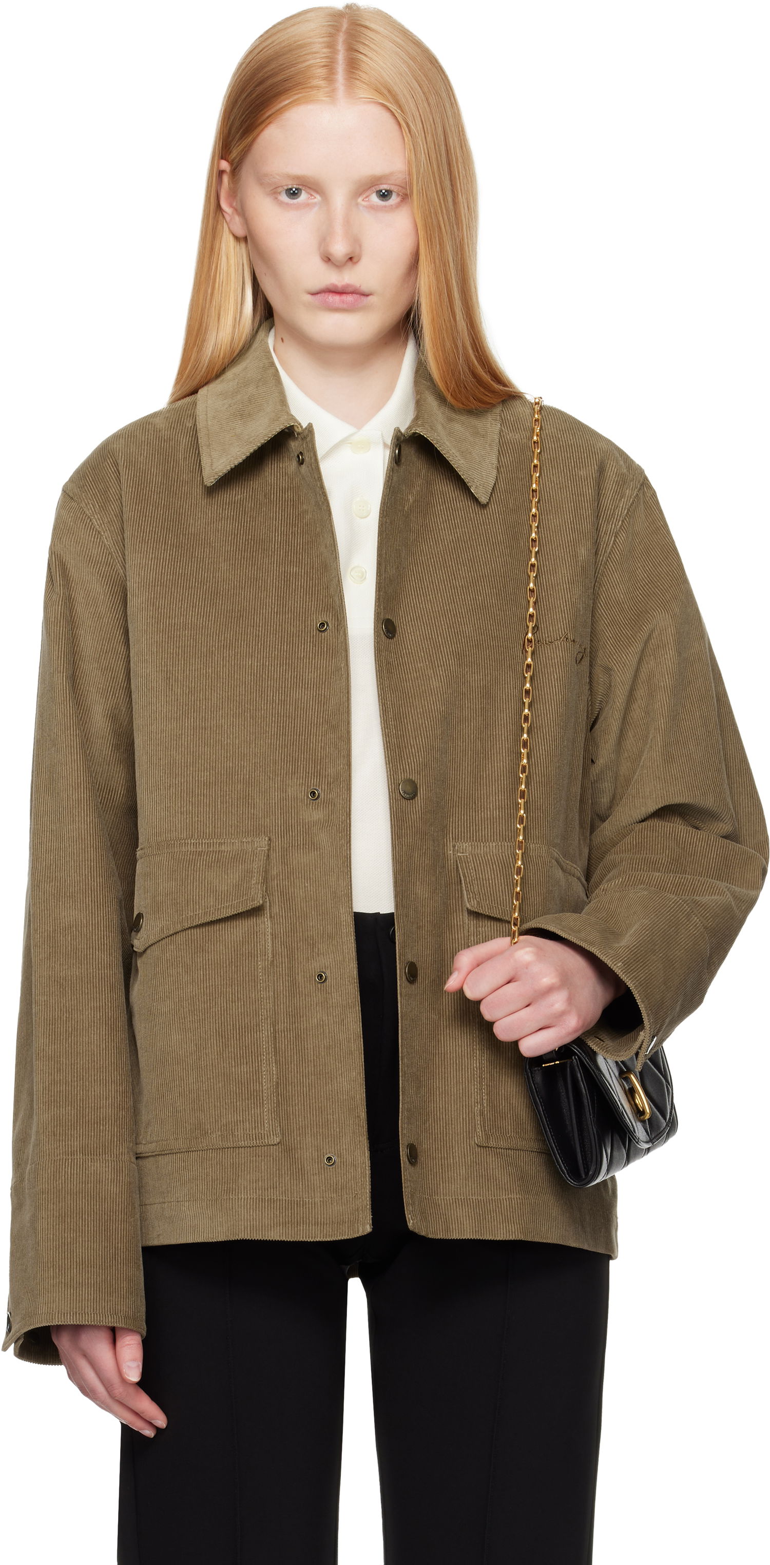 Bunda Burberry Burberry Corduroy Buttoned Jacket Zelené | 8110217, 0