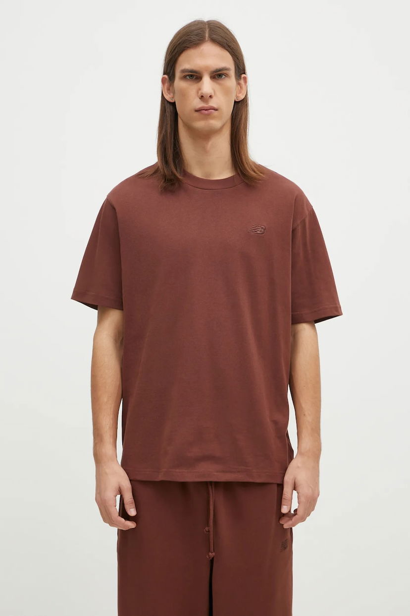 Tričko New Balance Cotton T-shirt Hnedá | MT41533ROK
