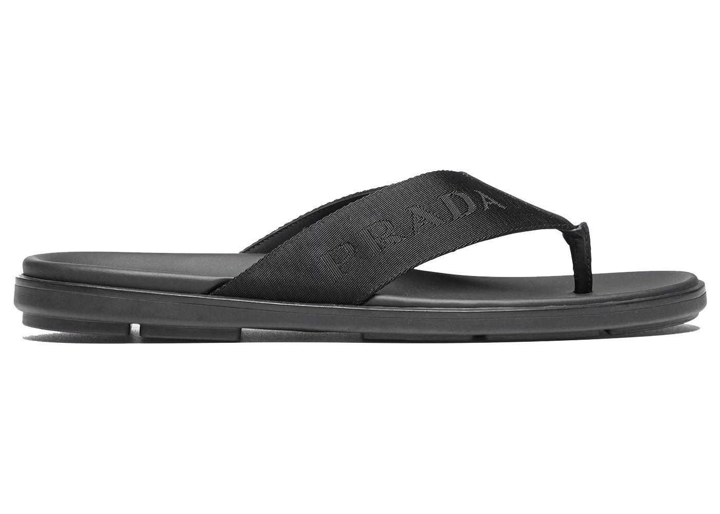 Tenisky a topánky Prada Nylon Tape Thong Sandals Black Leather (Men's) Čierna | 2Y3028_3L74_F0002, 0