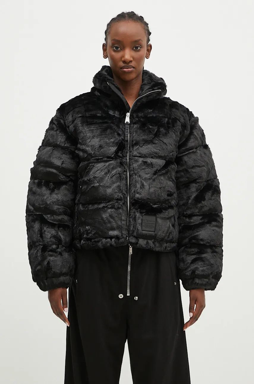 Prešívaná bunda Alpha Industries Fur Puffer Jacket Čierna | 148002, 0