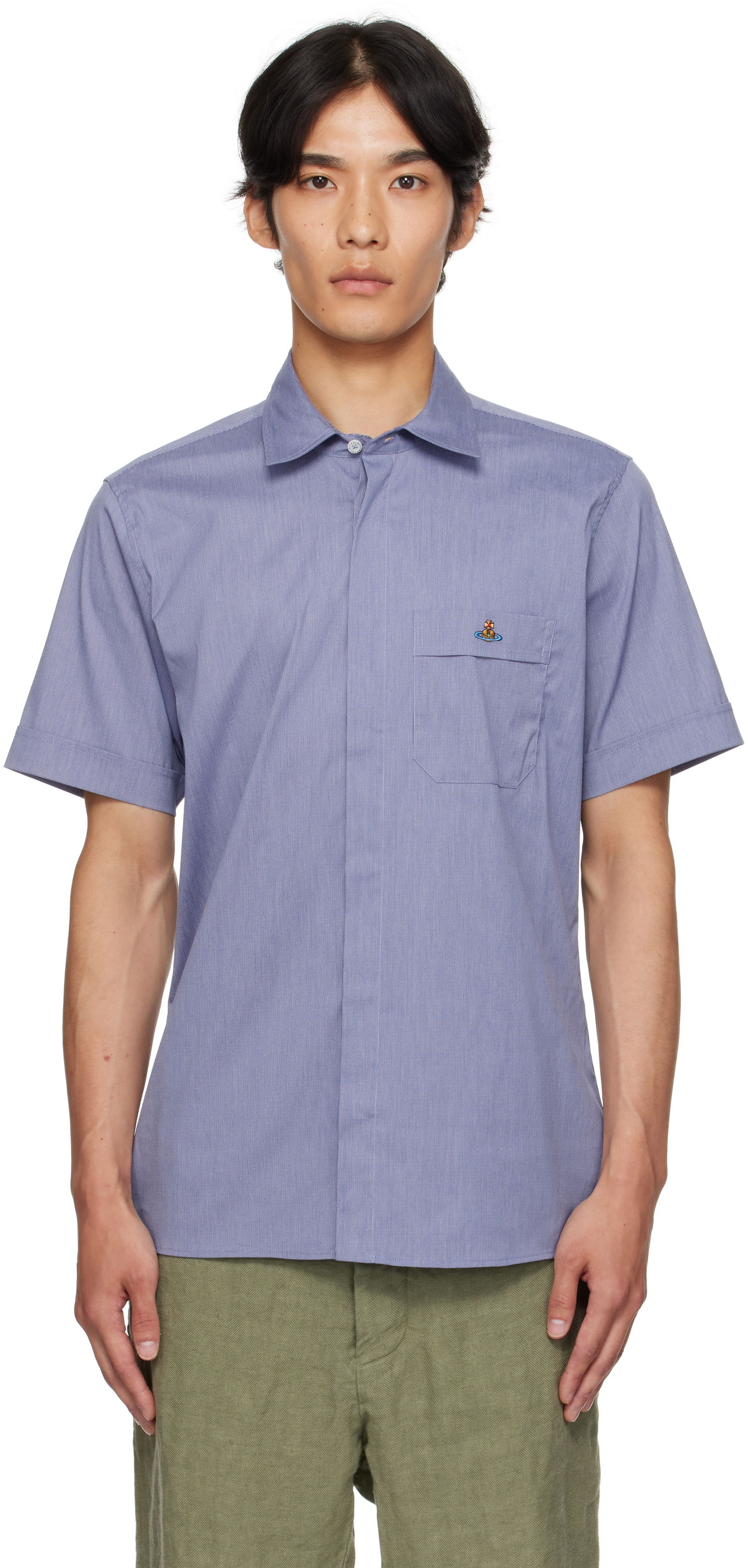 Košeľa Vivienne Westwood Vivienne Westwood Classic Short Sleeve Shirt Modrá | 24010004-W012Z-, 0