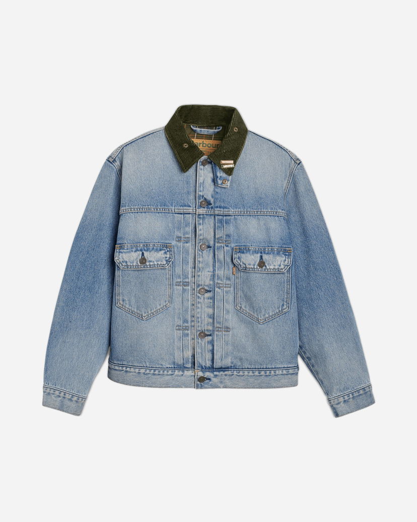Bunda Levi's Type II Denim Trucker Jacket with Corduroy Collar Modrá | 003GM00000 001