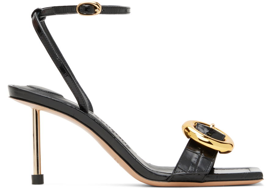 Starostlivosť o obuv Jacquemus Jacquemus Les Sculptures Regalo Heeled Sandals Čierna | 24E241FO078-4301, 0