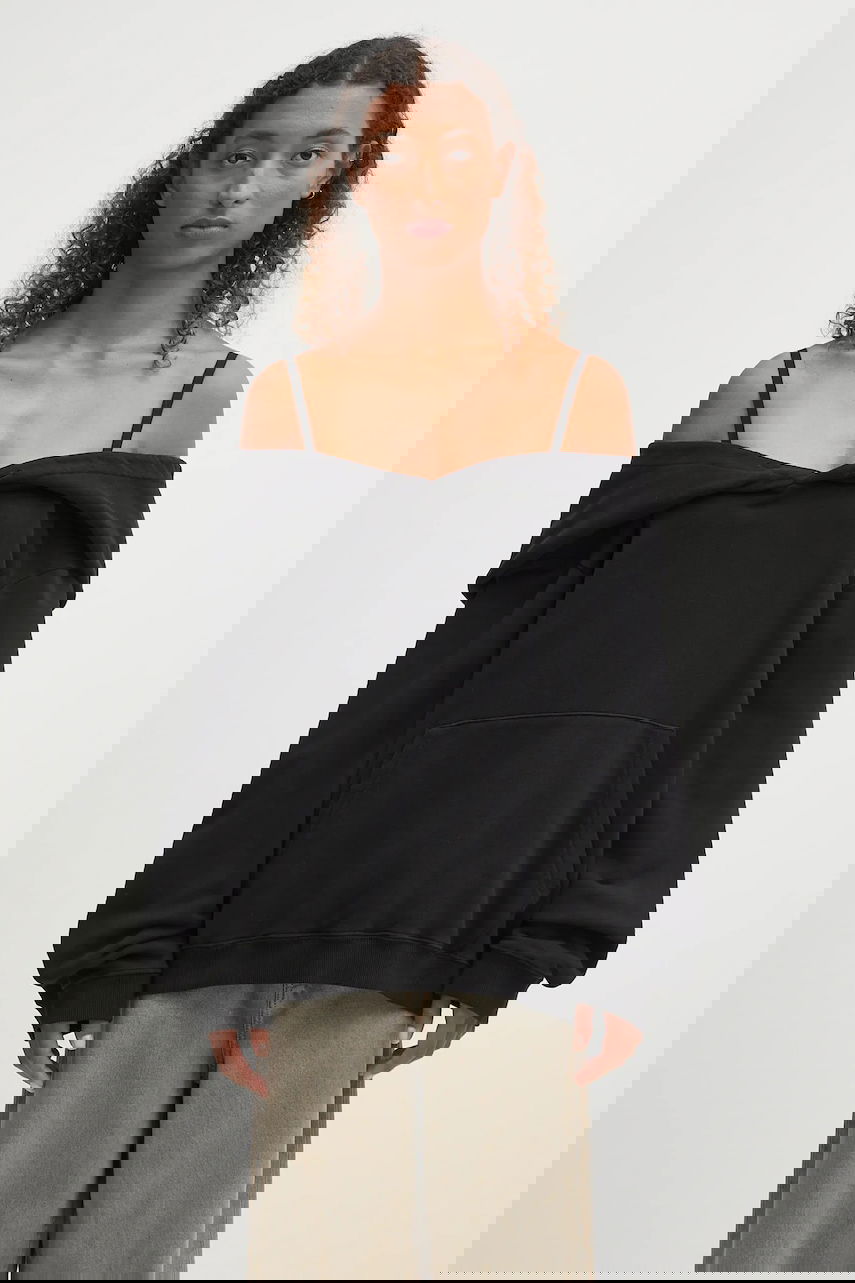 Mikina Maison Margiela MM6 Maison Margiela Off Shoulder Hoodie Čierna | S52GU0244.M25014.900, 0