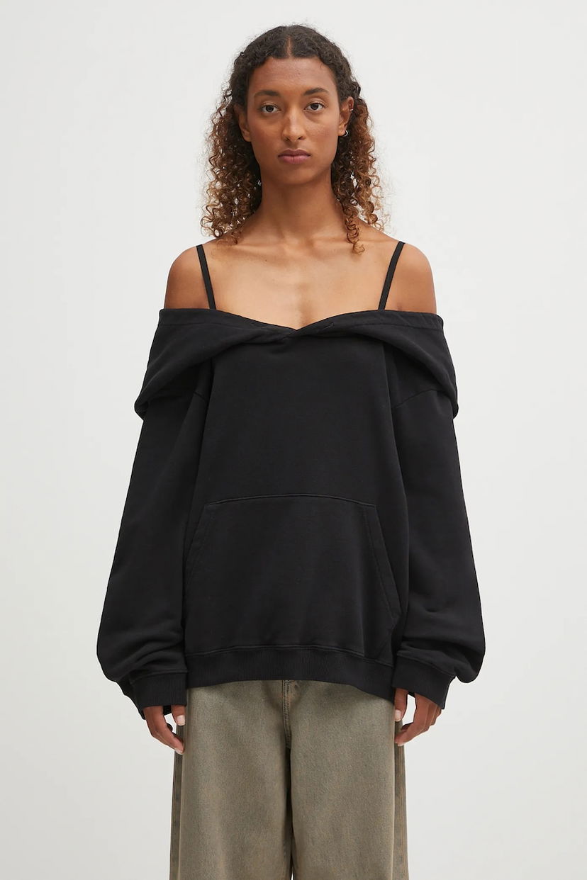 Mikina Maison Margiela MM6 Maison Margiela Off Shoulder Hoodie Čierna | S52GU0244.M25014.900