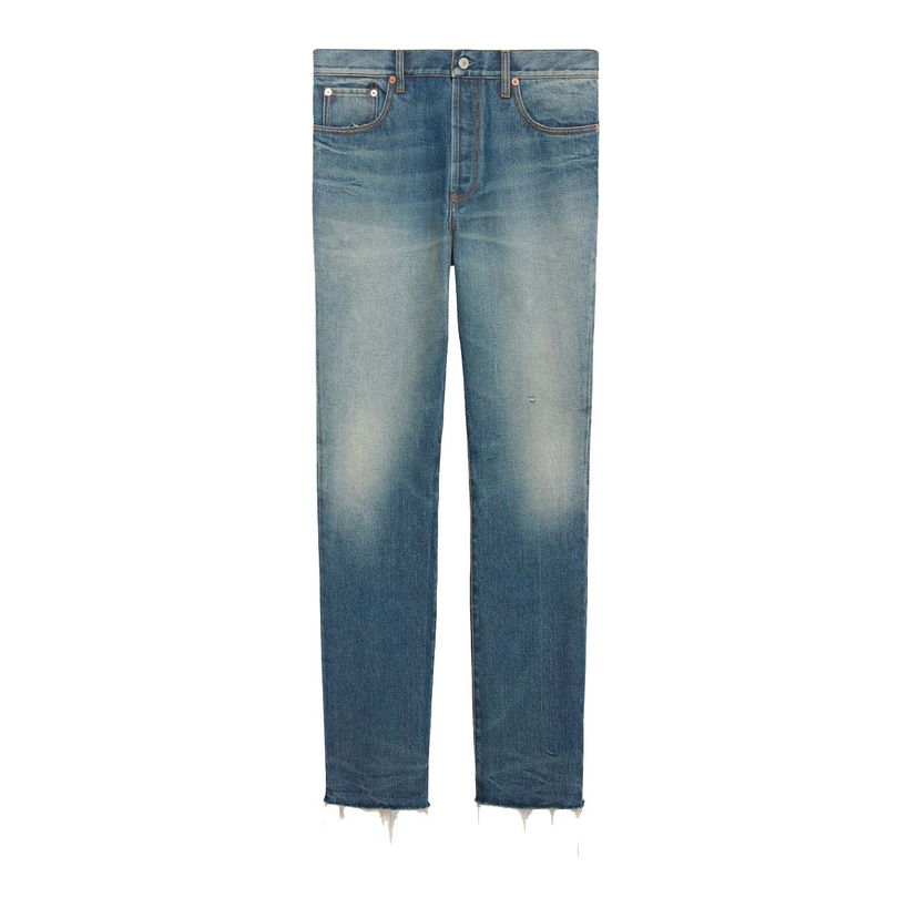 Nohavice Gucci Denim Pant with Label Blue Modrá | 760651 XDCO1 4011