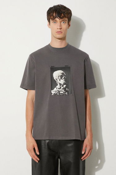 Tričko Stampd Skeleton Garment Dye Relaxed T-Shirt With Print Šedá | SLA.M3247TE.DKG, 0