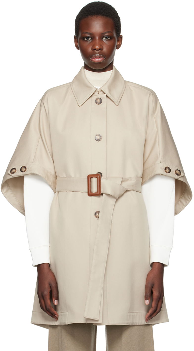 Trenčkot Max Mara Max Mara Water-Repellent Trench Coat Béžová | 2424736101600, 0