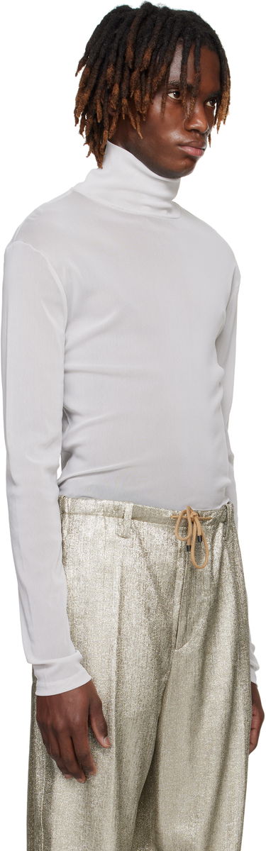 Sveter Dries Van Noten Dries Van Noten Mesh Turtleneck Biela | 251-021128-1513, 1