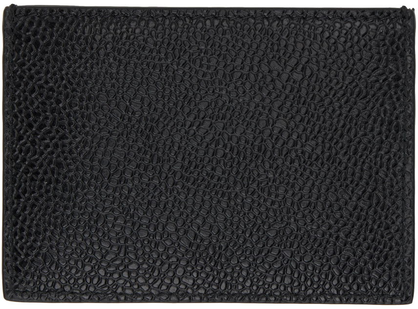 Peňaženka Thom Browne Leather Card Holder Čierna | MAW020L-00198, 1