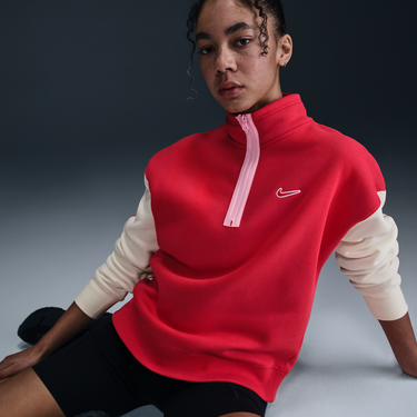 Mikina Nike Nike Sportswear Fleece Quarter-Zip Top Červená | IF8425-671, 2