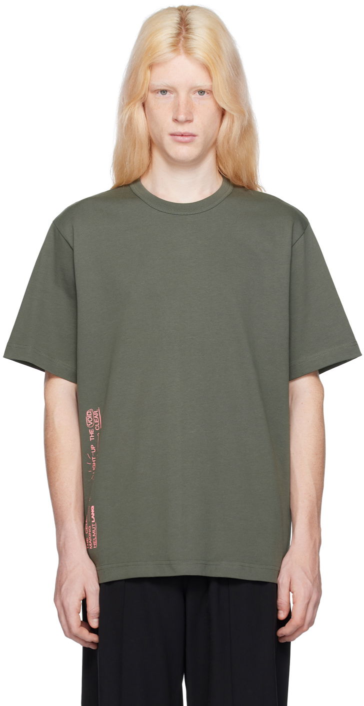 Tričko Helmut Lang Space Graphic T-Shirt Zelené | N09HM521, 0