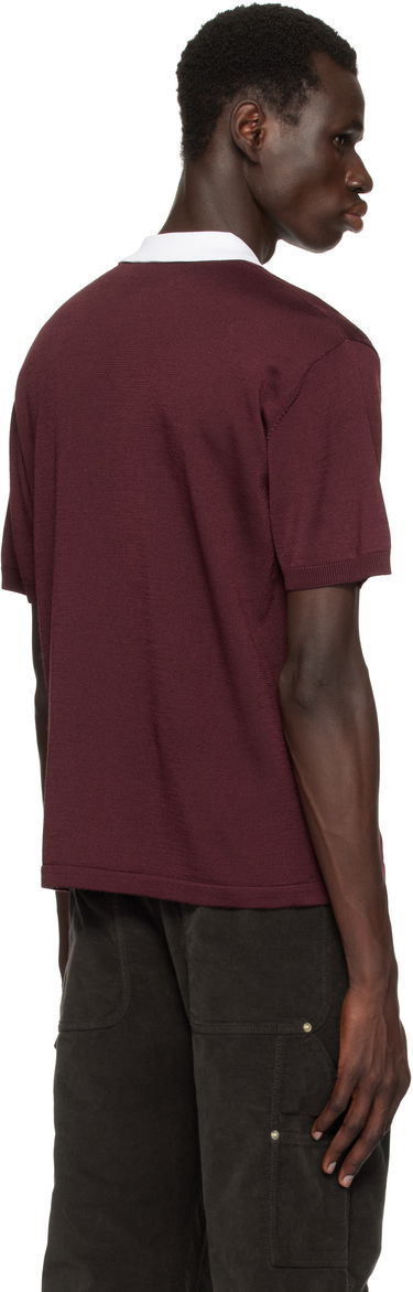 Polo tričko Wales Bonner Wales Bonner Sun Polo Vínová | US25KN20-KN01-350 RAYON / MERINO, 2