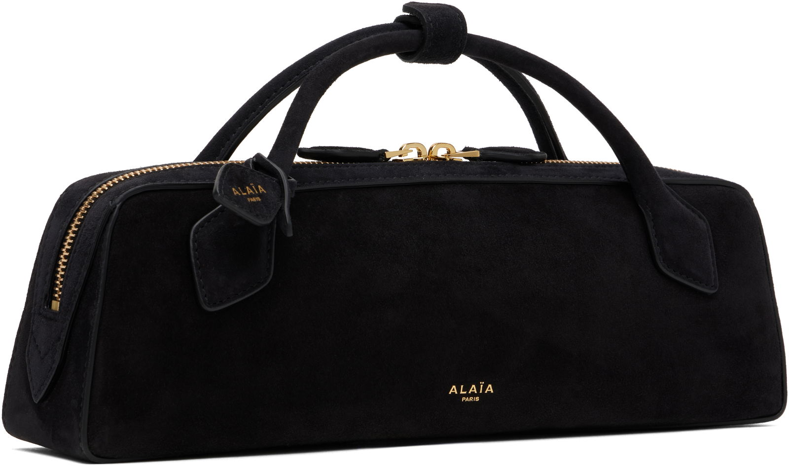 'Le Teckel' Suede Top Handle Bag
