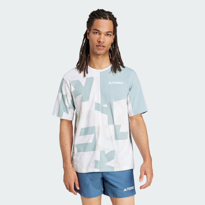 Tričko adidas Performance Terrex Multi Climacool Printed T-Shirt Biela | JF4190