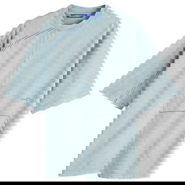 Tričko A-COLD-WALL* A-COLD-WALL* Oblique T-Shirt, Size Large Modrá | ACWMTS208-GRYGRN, 0