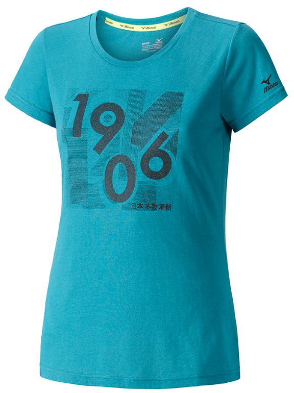 Tričko Mizuno 1906 Print T-shirt Modrá | k2ga7704-32, 0