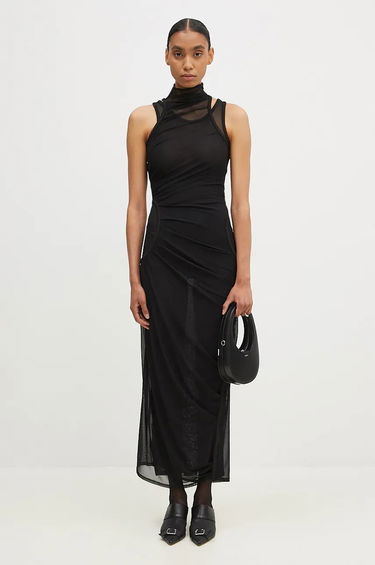 Šaty Coperni Maxi Mesh Dress Čierna | COPR107557, 4