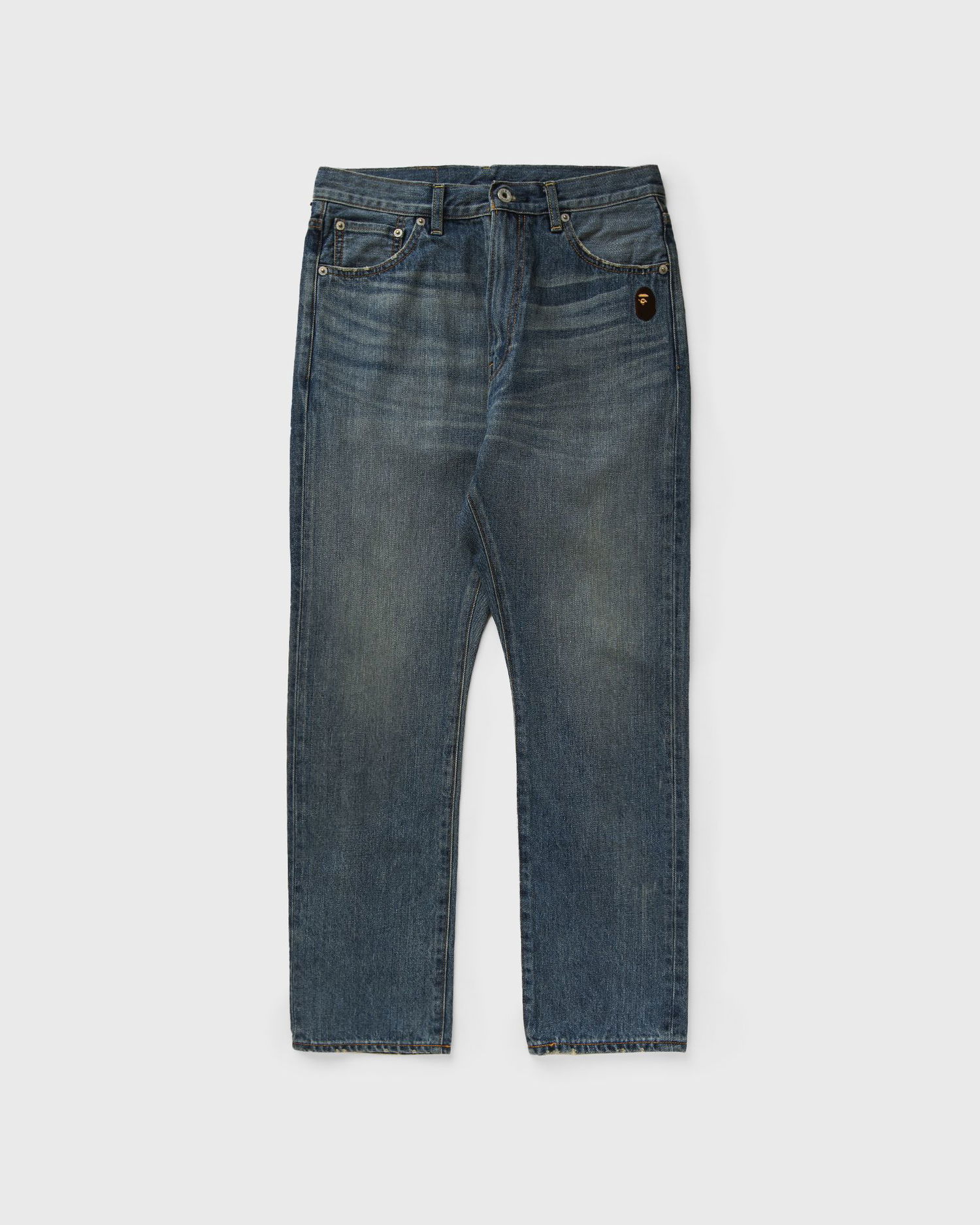 Džínsy BAPE ONE POINT REGULAR FIT 13 OZ DENIM PANTS Jeans Modrá | 001DPK801006MLIG, 0